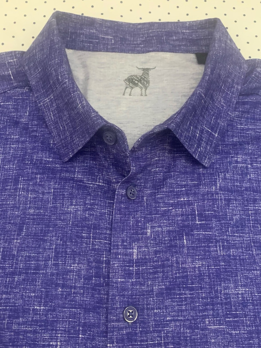 RAFFI SS Marbled Blue All Cotton Shirt